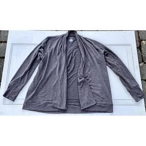 Tek Gear Kohl’s French Terry Wrap Cardigan Thumbholes BLACK Women’s Size XL NWT